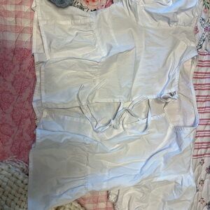 White Tie-Back Blouse